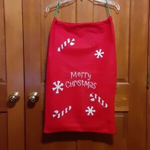 Merry Christmas Red Felt Gift Bag